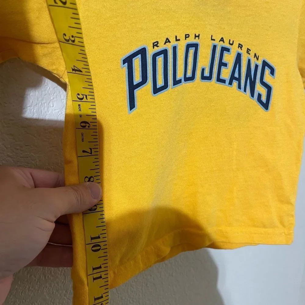 Ralph Lauren Yellow Polo Jeans Kids Long Sleeve Tee